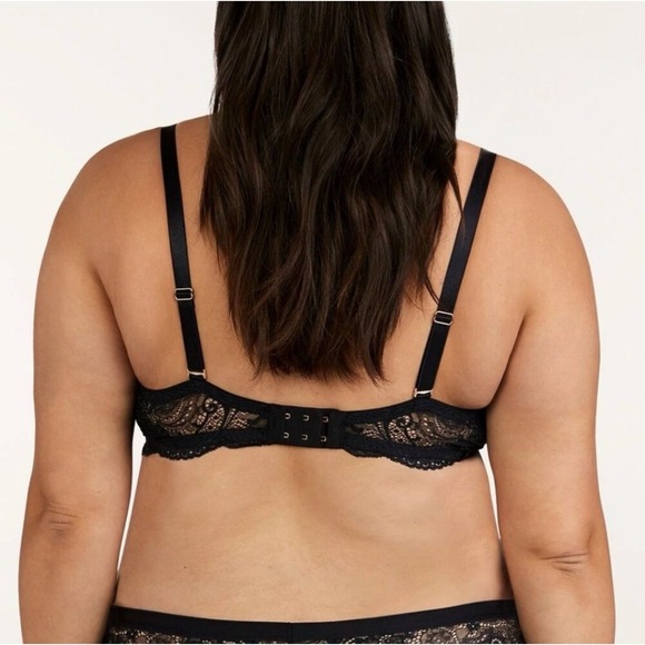 ThirdLove 24/7 Lace Balconette Bra Underwired Lined Black SZ 36F - Picture 4 of 12